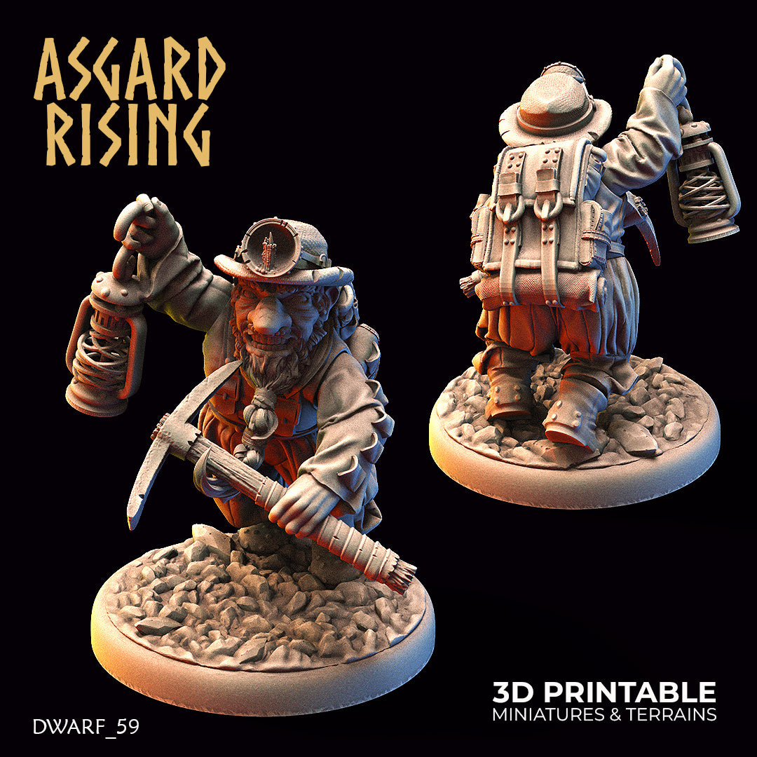 Dwarf Miners 2 Asgard Rising DnD RPG Tabletop