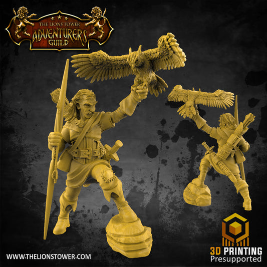 Monty Ranger mit Eule aus den Enemies and Allies of Drizzle Set von Lion Tower Miniatures