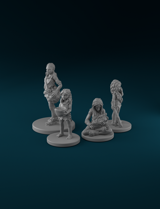 Stone Age Village Women from The Rampart by StoneAxe Miniatures